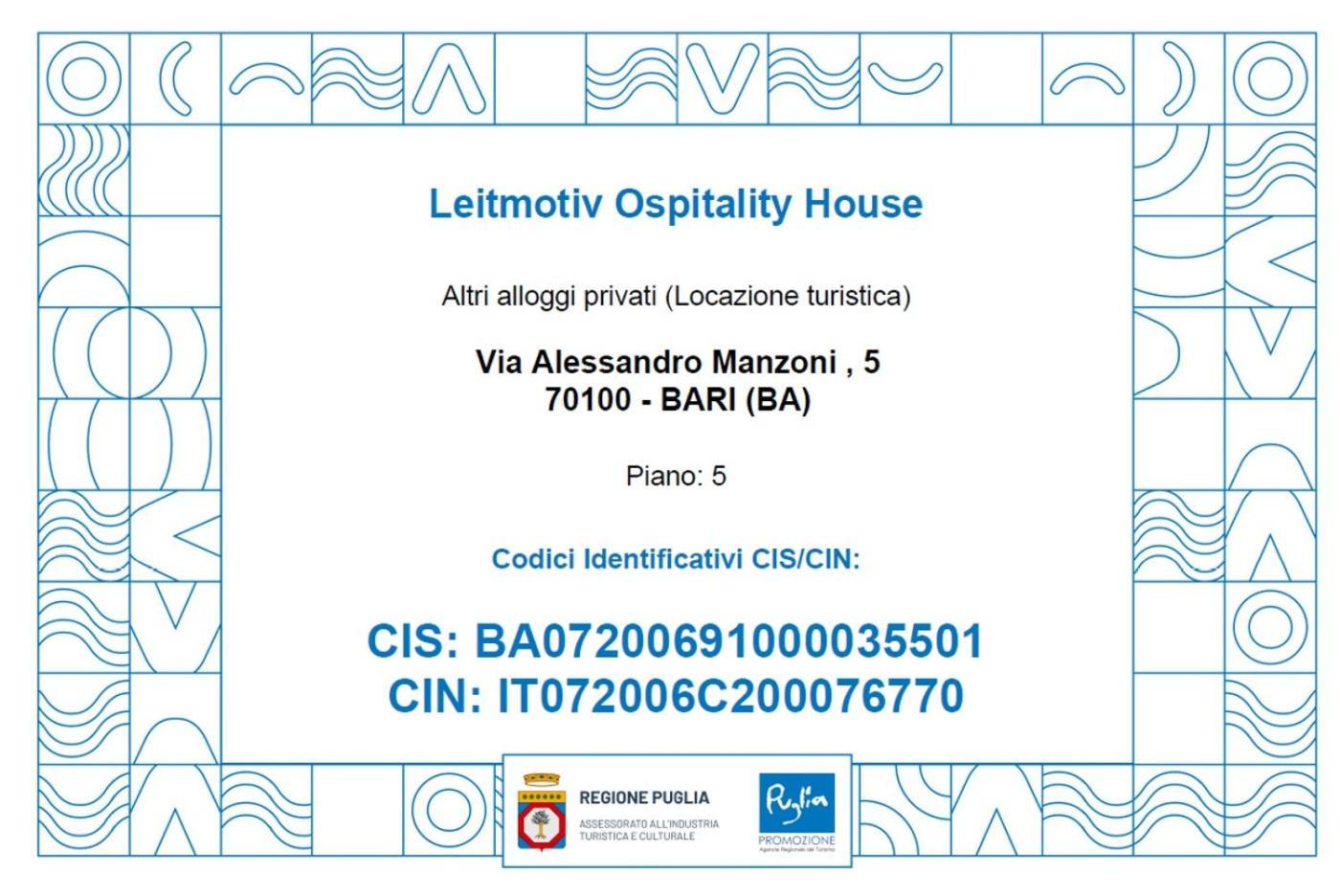 Vila Leitmotiv Ospitality House Bari Exteriér fotografie